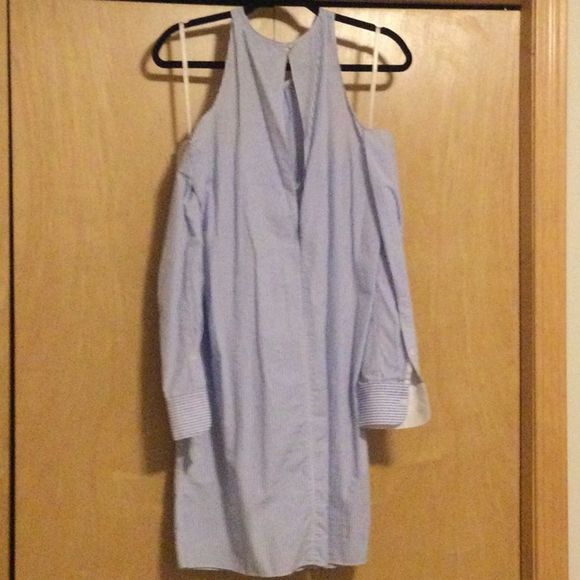 RAG&BONE BBY BLU STRP L/S COLLINGWOOD DRESS - Picture 5 of 11